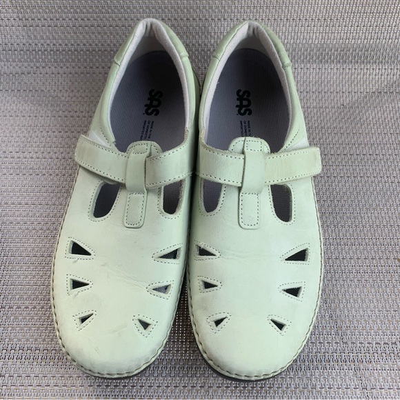 SAS Pistachio Roamer Slip-on VelClosure Size 8WW With Breathable Cut-outside - Picture 14 of 14